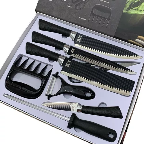 Conjunto De Facas Cozinha Profissional Churrasco 8 Peças