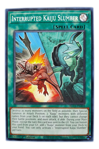 Yugi-oh! Interrupted Kaiju Slumber Blc1-en103 Comun