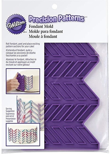 Molde De Silicón Para Fondant Y Goma Diseño Espiga Wilton Color Violeta