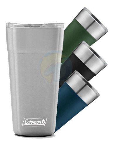 Copo Térmico Coleman Com Tampa Abridor Cerveja Inox 600 Ml Liso