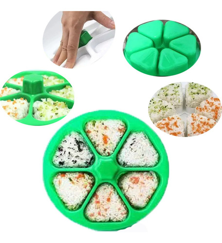 Caja Triangular De Sushi De Arroz Con Bolas De Arroz Bento