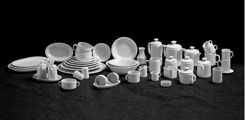 Juego 12 Piezas Porcelana Tsuji 450  Tazas Desayuno+plato Ss