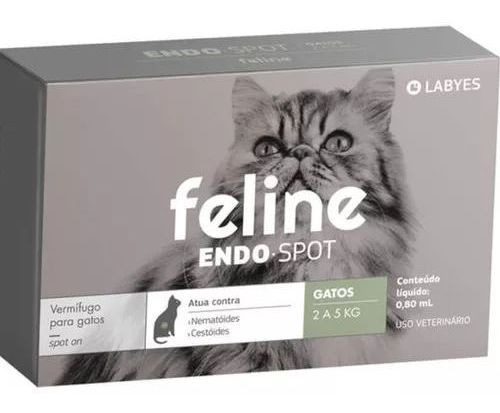 Endo Spot Feline Acima 2,5a 5kg Labyes-vermifugo Para Gatos