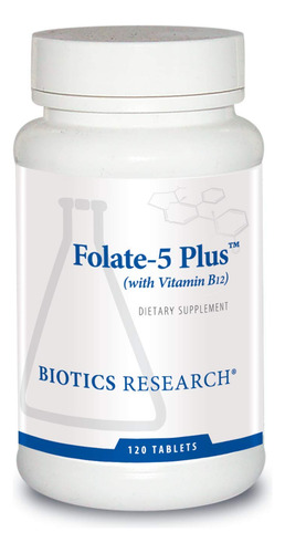 Biotics Research Folate 5 Plus Folato Y B12 120 Tabletas