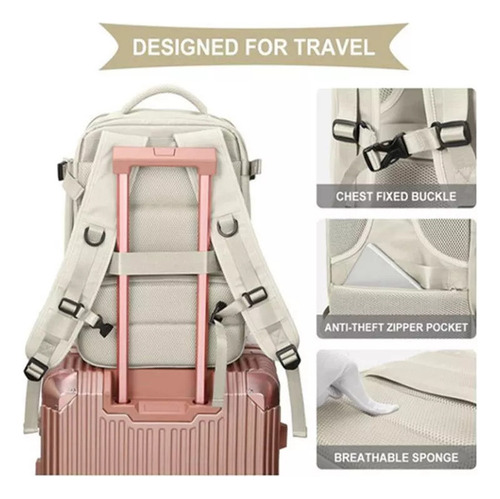 Mochila 30l Unisex-ligera Viaje Laptop Y Escolar Multiusos