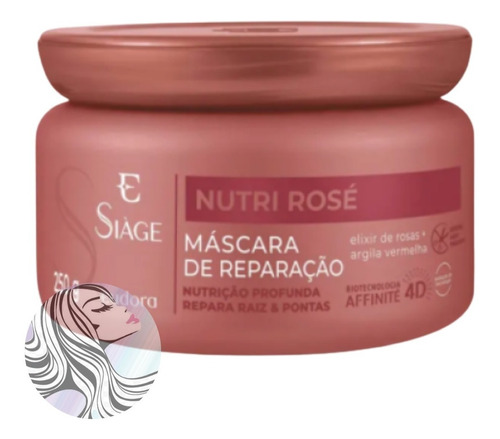 Máscara De Reparação Profunda Siàge Nutri Rosé 250g / Eudora