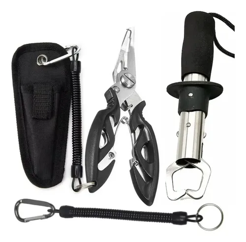Kit Pesca Alicate Contenção Peixe Saca Anzol + Case + Brinde