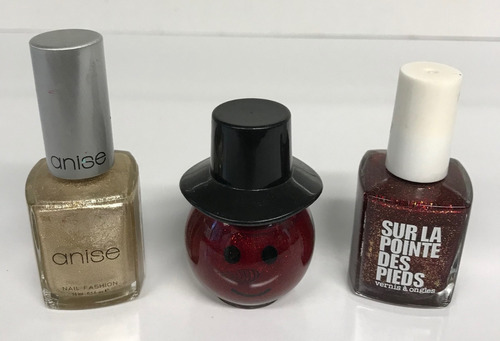 Esmaltes Pinturas De Uñas Usadas, Pack De 3 Esmaltes 