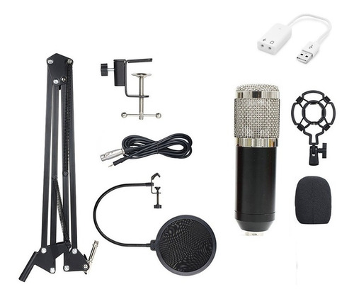 Imagen 2 de 5 de Microfono Brazo Estudio Condensador Y Consola De Sonido V8s