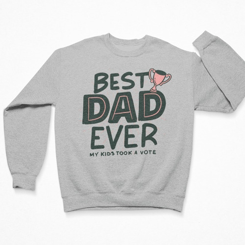 Sudadera De Hombre - Día Del Padre - Best Dad Ever - Trofeo