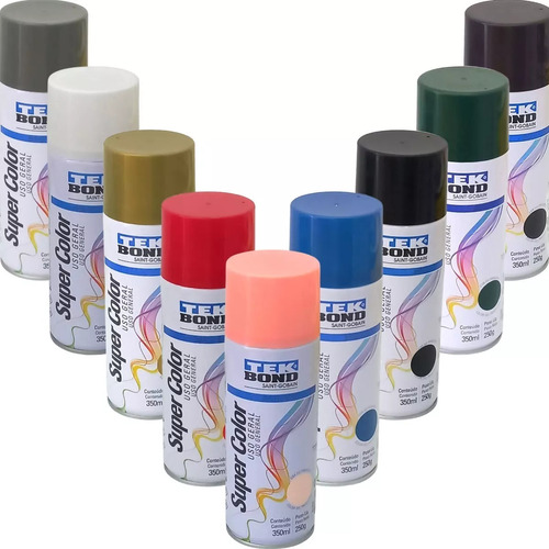 Tinta Aerossol Spray Uso Geral  Tek Bond Super Color 350ml