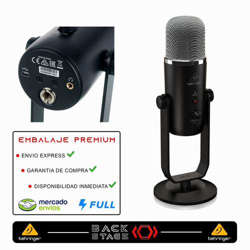 Behringer Bigfoot Micrófono Con Interface Usb Integrada