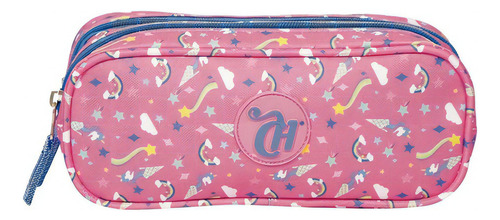 Estojo/necessaire 2compartimentos Capricho Unicórnio-sestini Cor Rosa