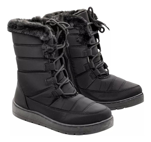 Bota Furor Invernal Dama Negro Cierre Comodo Furor 26425