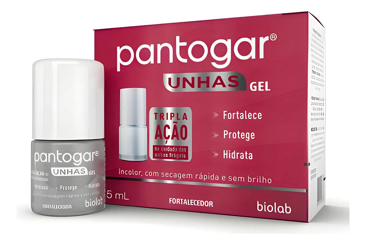 Pantogar Unhas Gel Fortalecedor 5ml Cor Branco