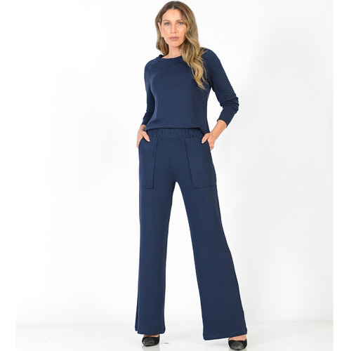 Conjunto Calça Pantalona Feminina Moletinho Elegante