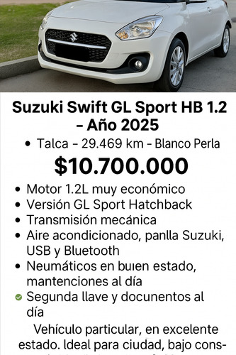 Suzuki Swift 1.2 Gl Sport Ac At