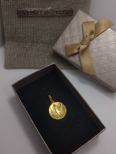 Imagen 9 de 9 de Medalla Oro 18k San Rafael #1175 Bautizo Comunión