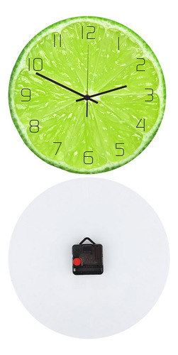 Reloj De Pared, Bonito Y Elegante, Con Estampado De Frutas D