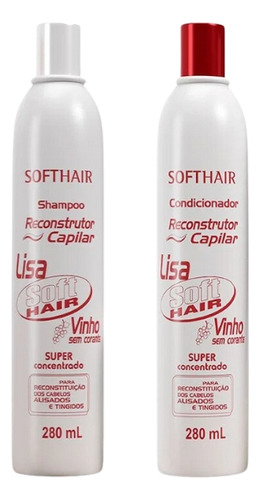 Kit Shampoo+condicionador Soft Hair Reconst Lisa Vinho 280ml