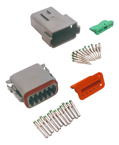 Conector Deutsch 12 Pin Kit Macho/hembra Dt06-12s, Dt04-12p