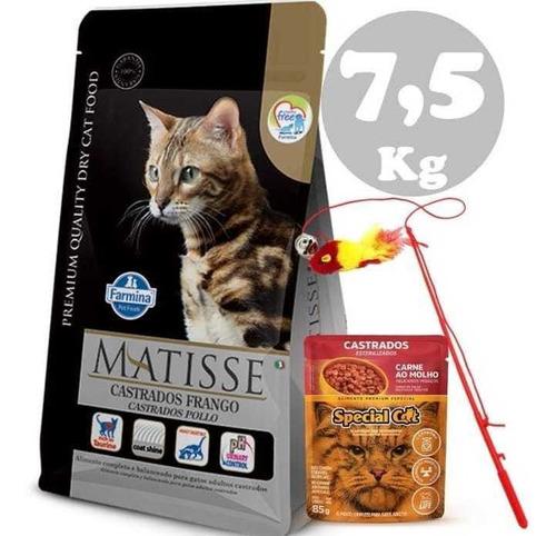Imagen 1 de 2 de Matisse Gato Adulto Castrado Pollo 7.5kg + Regalo 