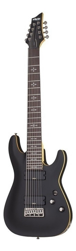 Guitarra eléctrica Schecter Demon Series Demon-8 archtop de tilo aged black satin con diapasón de wengué