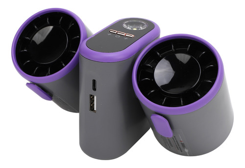 Ventilador Portátil De Doble Cabezal, Cintura, 3 Velocidades