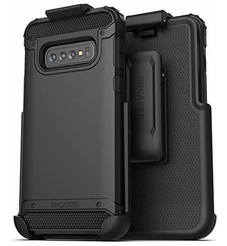 Funda Protector Clip Cinto Para Samsung Galaxy S10 Plus Negr