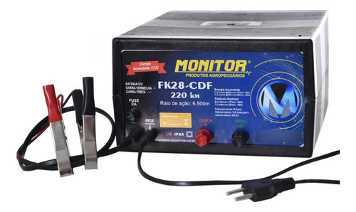 Eletrificador De Cerca Rural Fk28-cdf 220 Km Monitor
