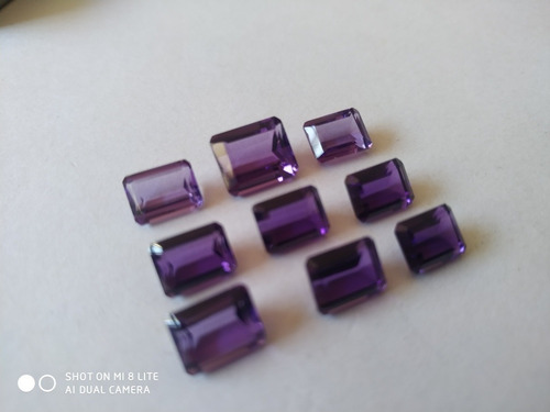 Ametista Extra Do Sul 09 Gemas Retangulares, 17 Ct Violeta