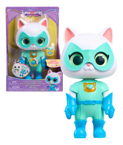 Super Kitties Disney Junior Bitsy Luz Y Sonido 9 Piezas 20cm
