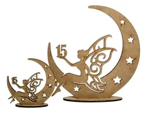 Comprar 50 Souvenir Y 1 Central Hada Luna 15 Años Fibrofácil Mdf