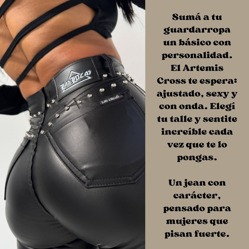 Pantalon Las Locas Engomado Tiro Alto Levanta Cola Original