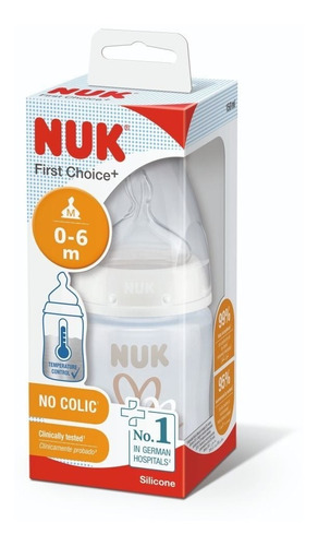 Mamadera First Choice Control Temperatura 150ml Nuk +0m