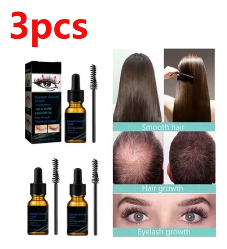 3 Aceite De Ricino Orgánico: Crecimiento Del Cabello, Cejas