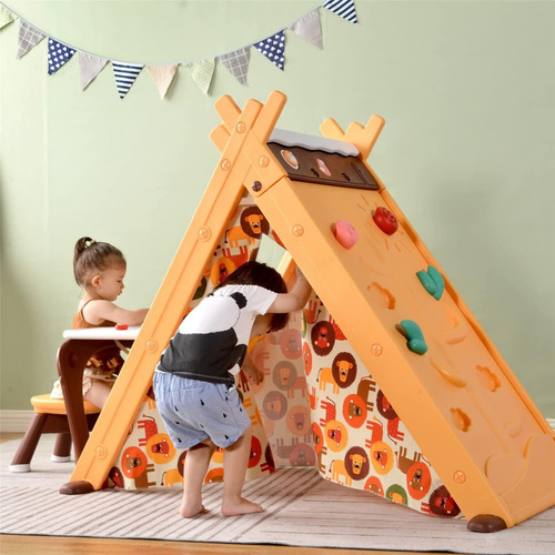 Tienda Teepee 4 En 1 - Caballete, Escritorio, Escalador Kidz