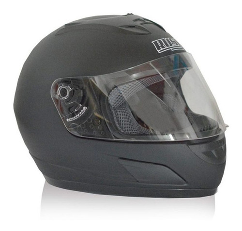 Casco Cascos Moto Integral Rush Negro Mate Talle M Fama