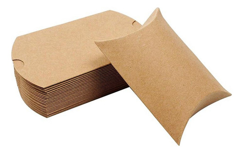 100 Cajas De Cojines De Papel Kraft, Cajas De Caramelos Con