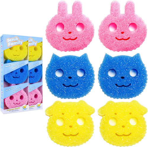 Scrub Family Funcional Sponge Scrubber Set - Daddy Mommy Dai