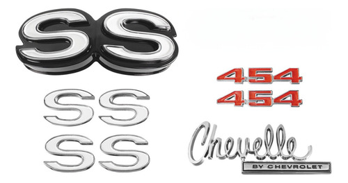 Juego Emblemas Chevrolet Chevelle 454 Ss 1970 