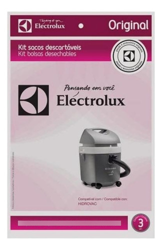 Saco Descartável 3 Un Para Asp Electrolux 77405156 24585