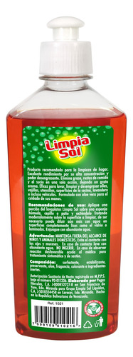 Limpia Sol Lavaplatos Mandarina 500ml (x24 Unid)