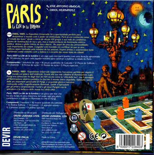 Imagem 2 de 3 de Jogo Paris La Cite De La Lumiere - Devir - Bonellihq B21