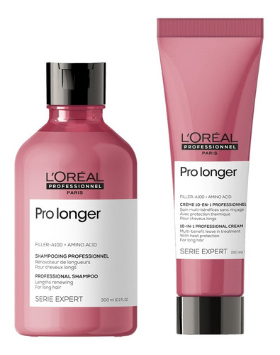 Kit Pro Longer Shampoo 300ml Y Leav In Crema De Peinar