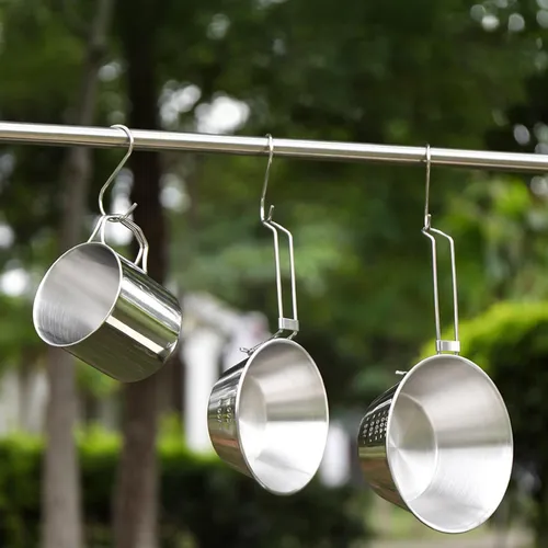 Juego De Ollas De Cocina Mango Portátil Plegable Para