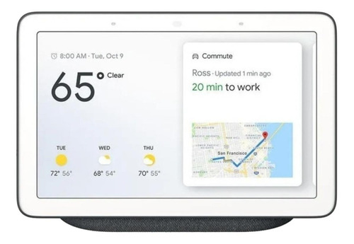 Imagen 2 de 4 de Google Nest Hub 2nd Gen con asistente virtual Google Assistant, pantalla integrada de 7" charcoal 110V/220V