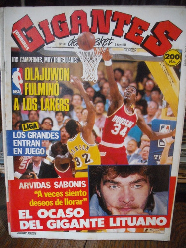 Revista Gigantes Del Basket Arvidas Sabonis Rivers Corzine 