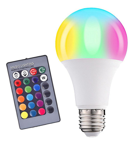 2x E27 Rgb Bulb Color Remoto Que Cambia Las Bombillas