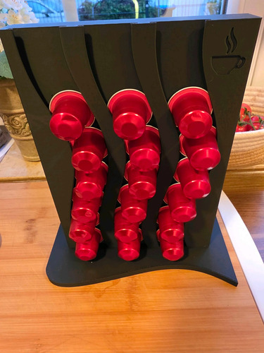 Porta Cápsulas Organizador Nespresso - Para 21 Cápsulas Negro